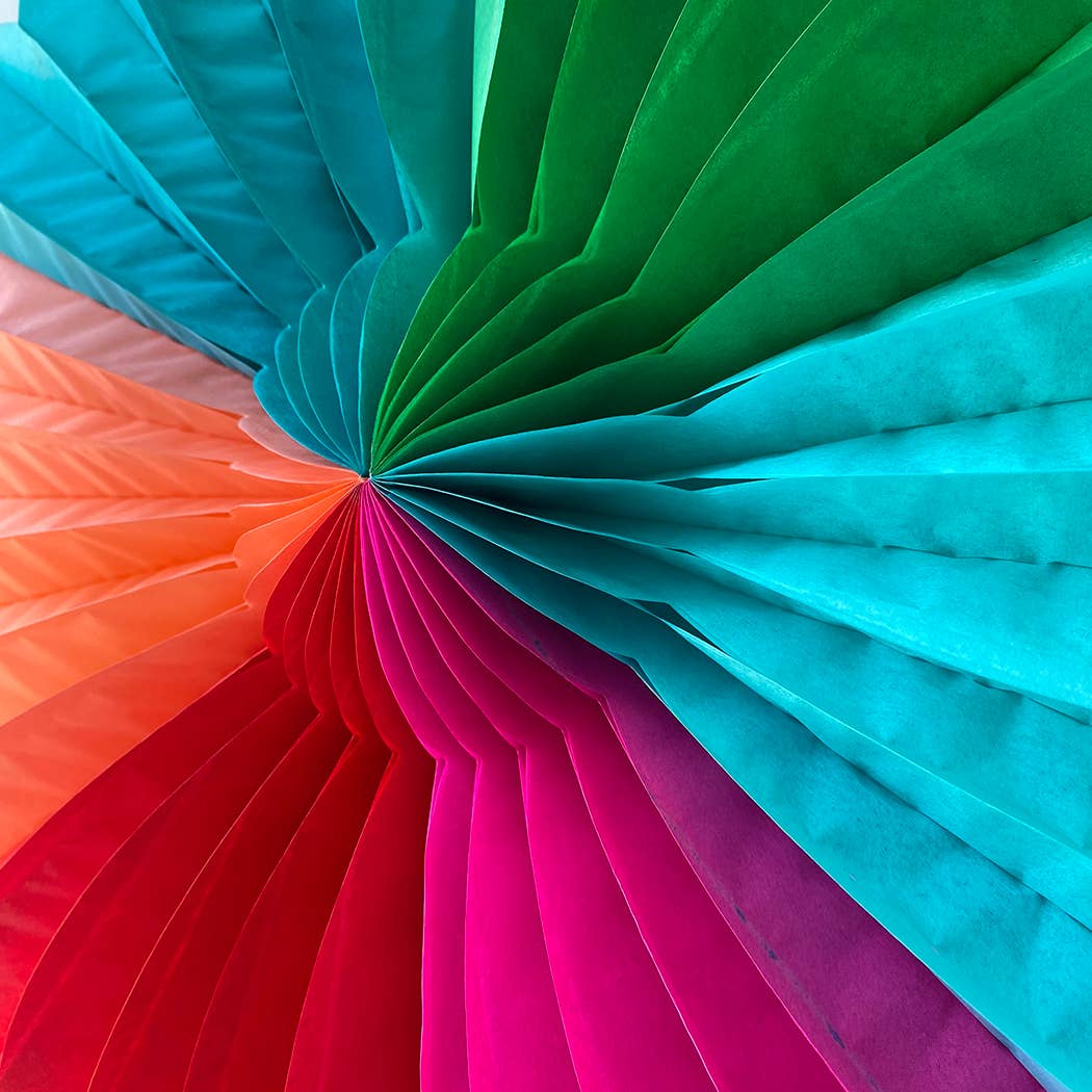 Large Paper Fan Decoration | Multicolor