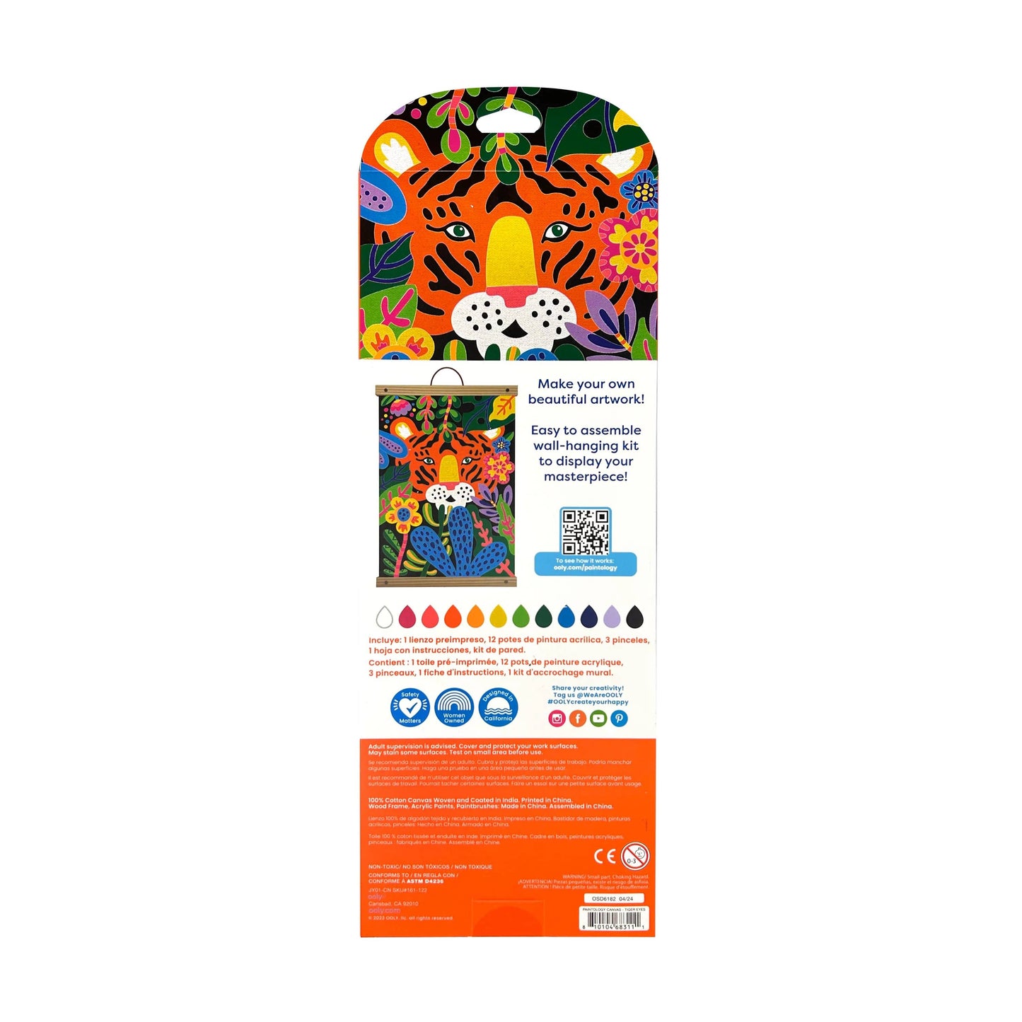 Paint By Number Canvas Kit | Tiger Eyes