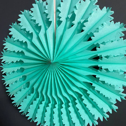 Medium Paper Fan | Turquoise