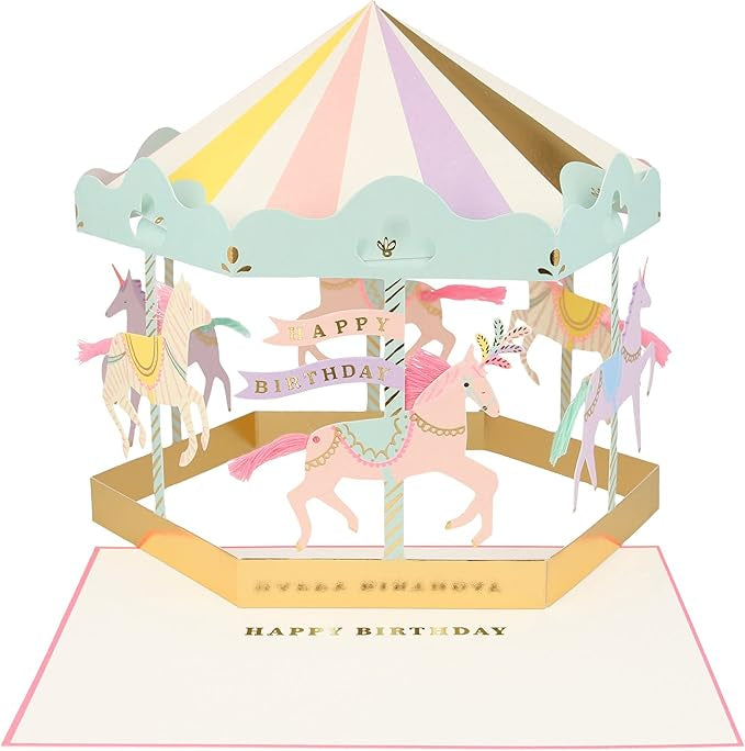 Carousel Stand-Up Birthday Card