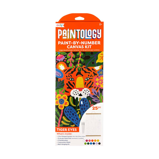 Paint By Number Canvas Kit | Tiger Eyes