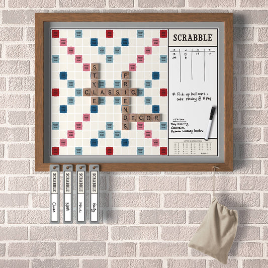 Scrabble | Deluxe Vintage 2-in-1 Wall Edition