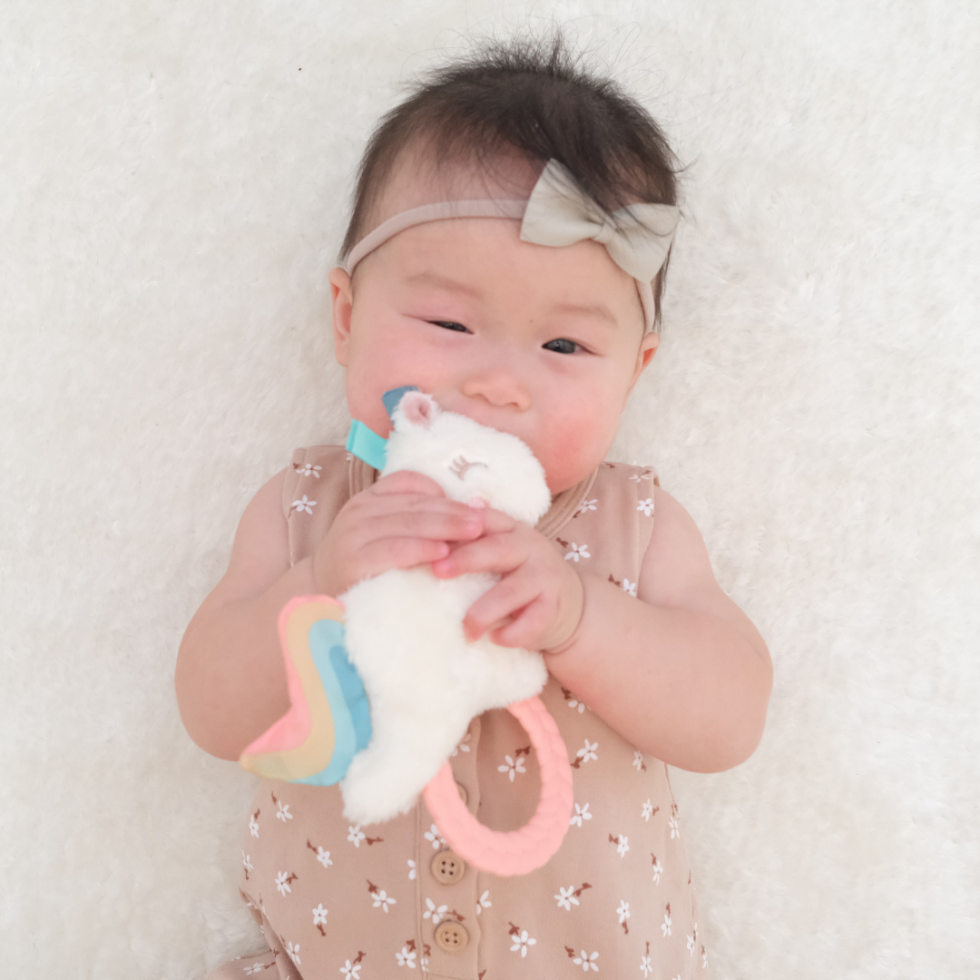 Plush Rattle + Teether | Unicorn