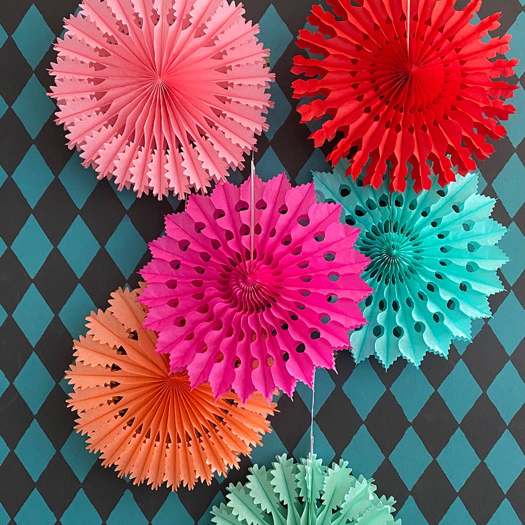 Medium Paper Fan | Turquoise