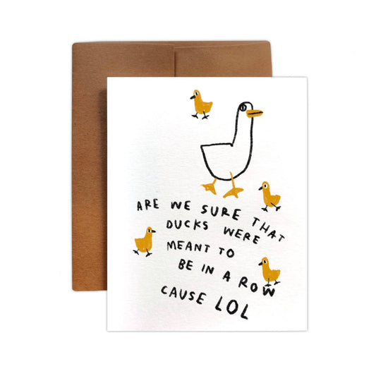 Ducks In A Row Card