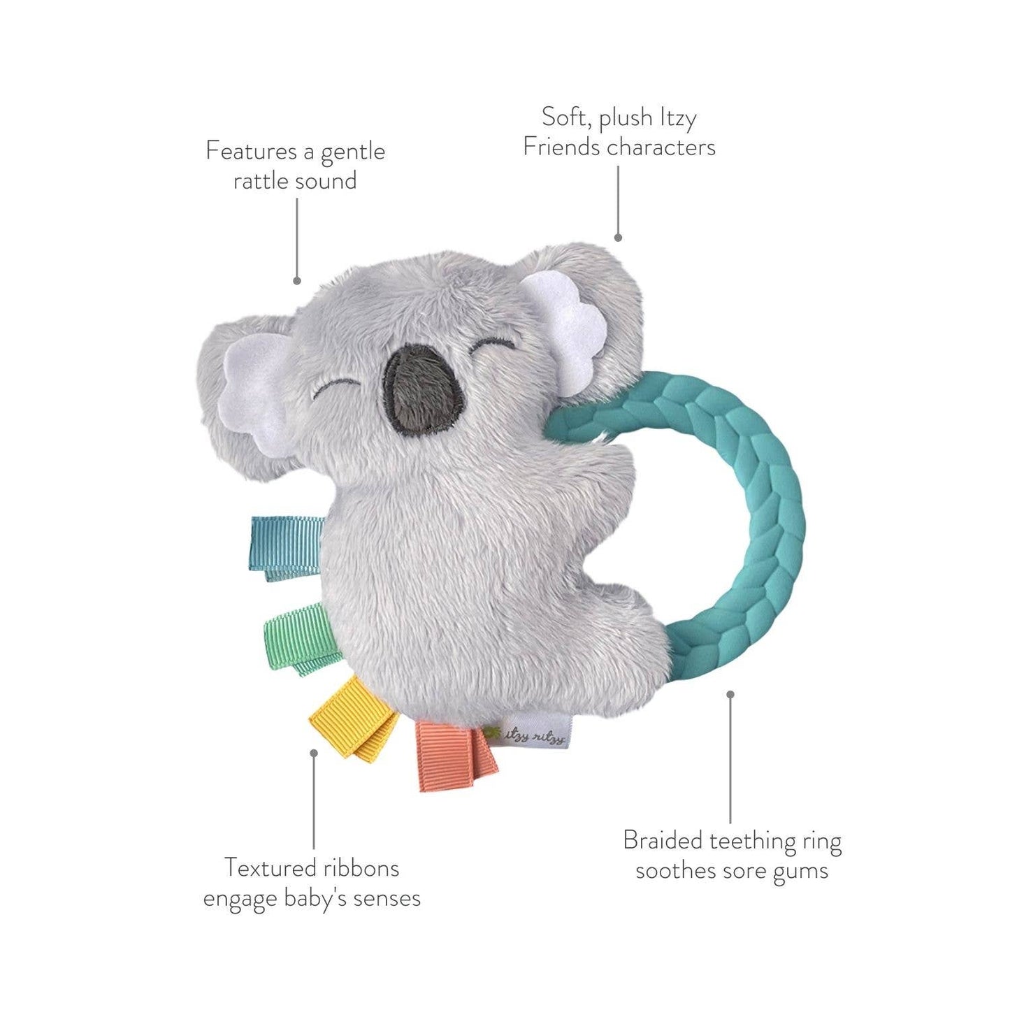 Plush Rattle + Teether | Unicorn