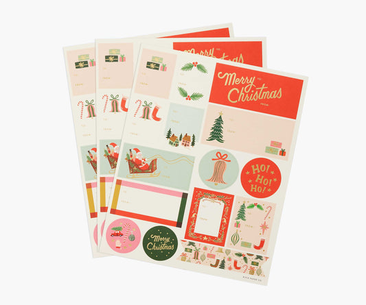 Deck the Halls Stickers & Labels | Pack of 3