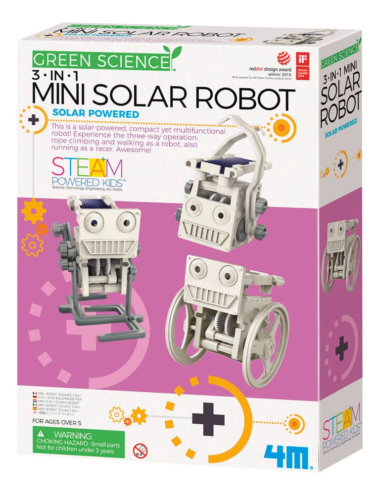 Mini Solar Robot 3-In-1 DIY Science Project