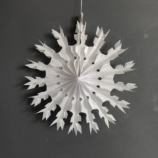 Small Paper Fan | White Feather