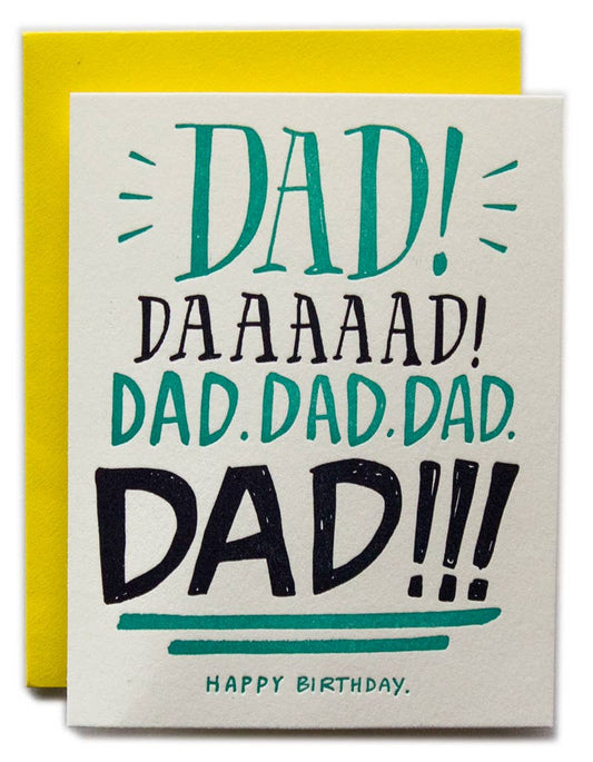 Dad Yelling Birthday Card