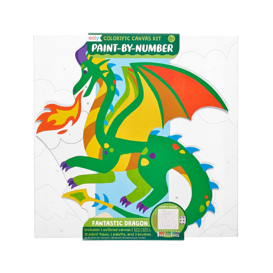 Colorific Canvas Paint by Number Kit | Fantastic Dragon