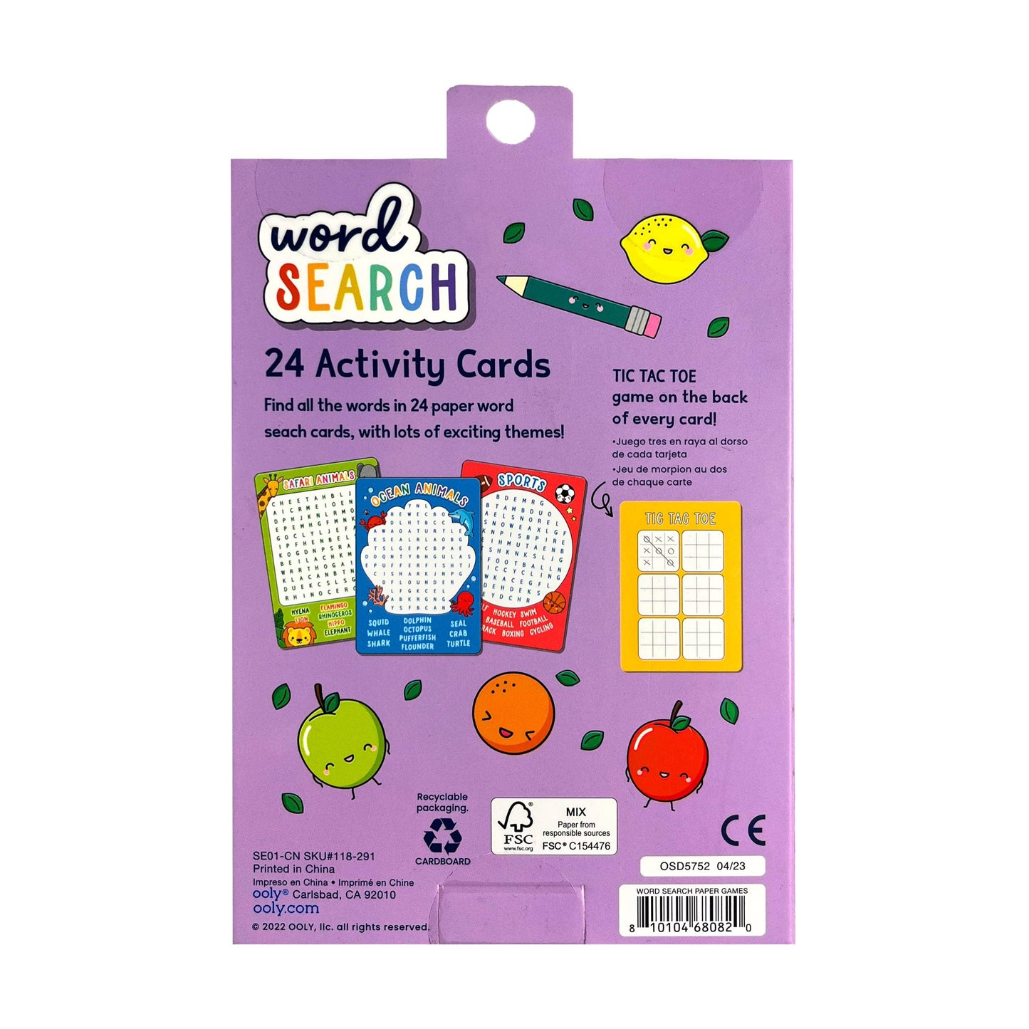 Word Search Activity Cards