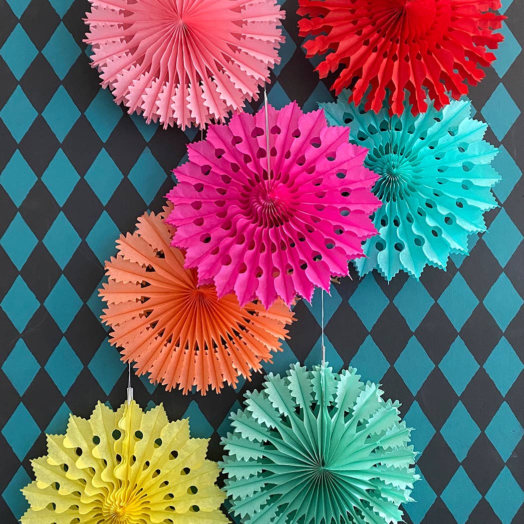 Medium Paper Fan | Turquoise