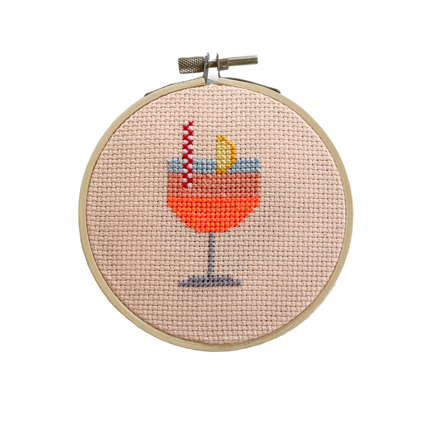 Aperol Cocktail Cross Stitch Kit