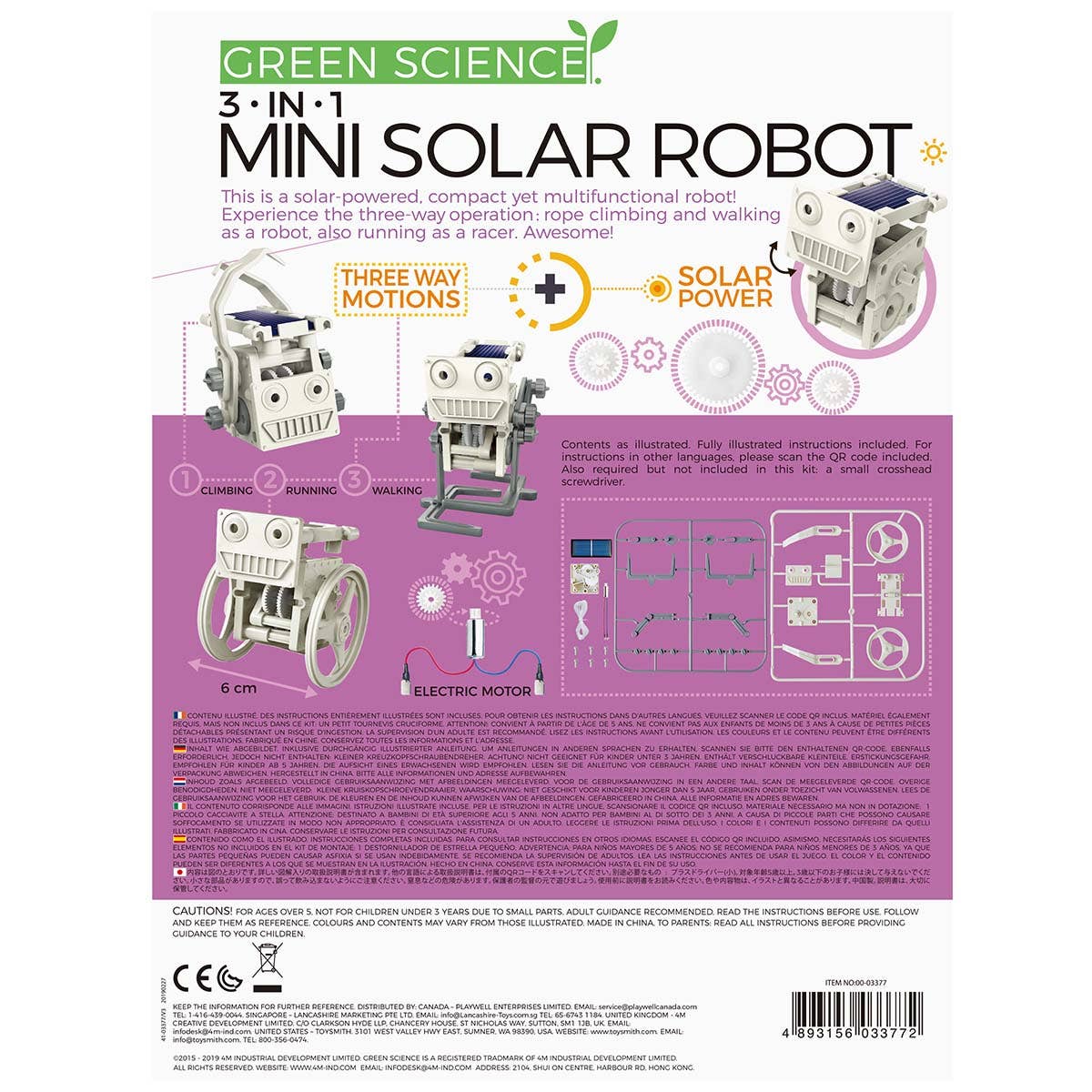 Mini Solar Robot 3-In-1 DIY Science Project