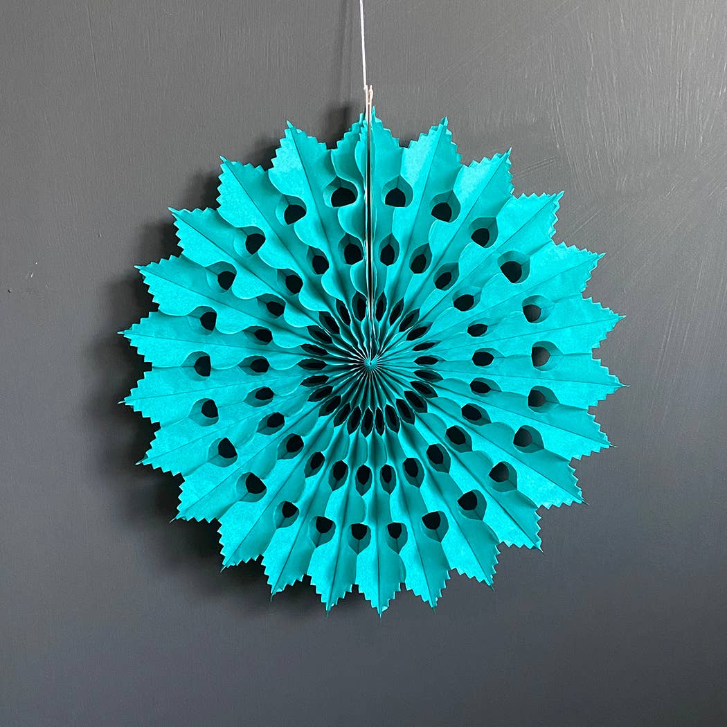 Medium Paper Fan | Teal