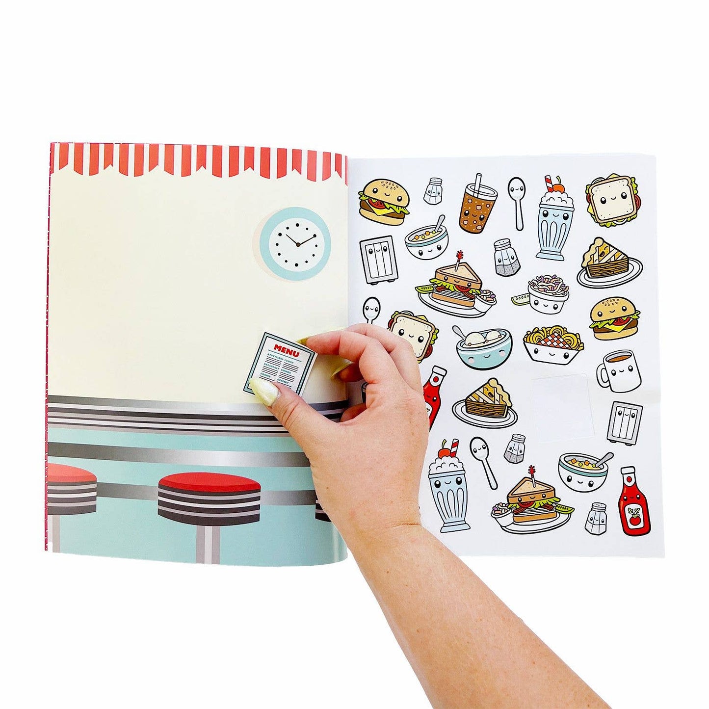 Draw-Along Food Sticker Book