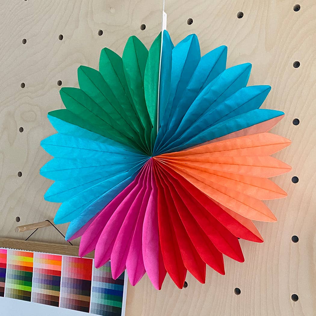 Large Paper Fan Decoration | Multicolor