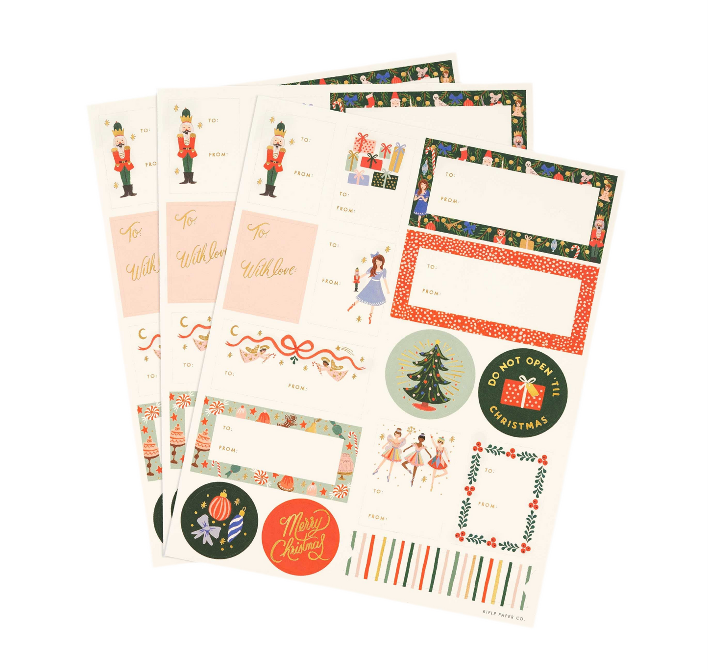 Nutcracker Stickers & Labels | Pack of 3