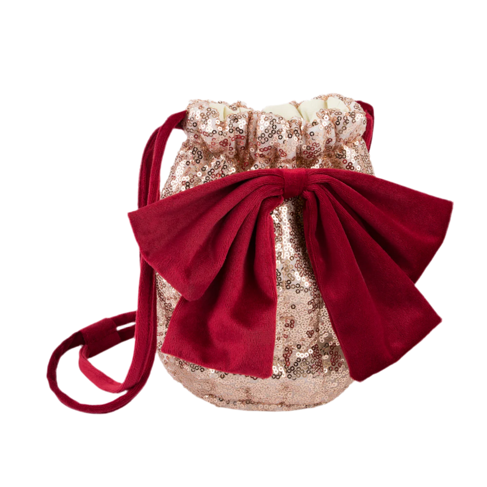 Pink Sequin Bow Bag