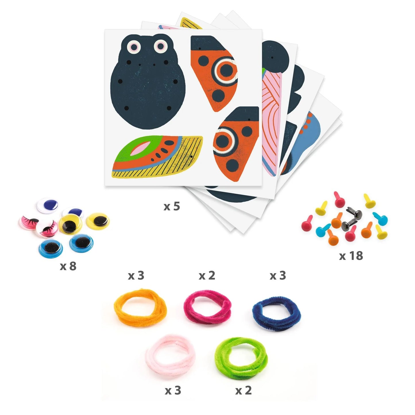 Fuzzy Bugs Collage Craft Kit