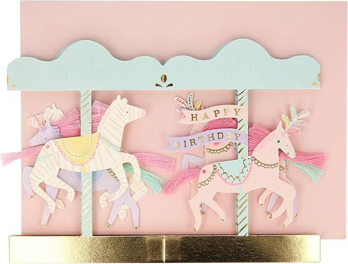 Carousel Stand-Up Birthday Card