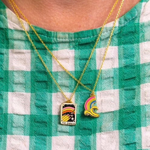 Banana Rainbow Pendant Necklace