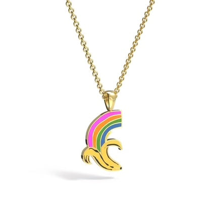 Banana Rainbow Pendant Necklace