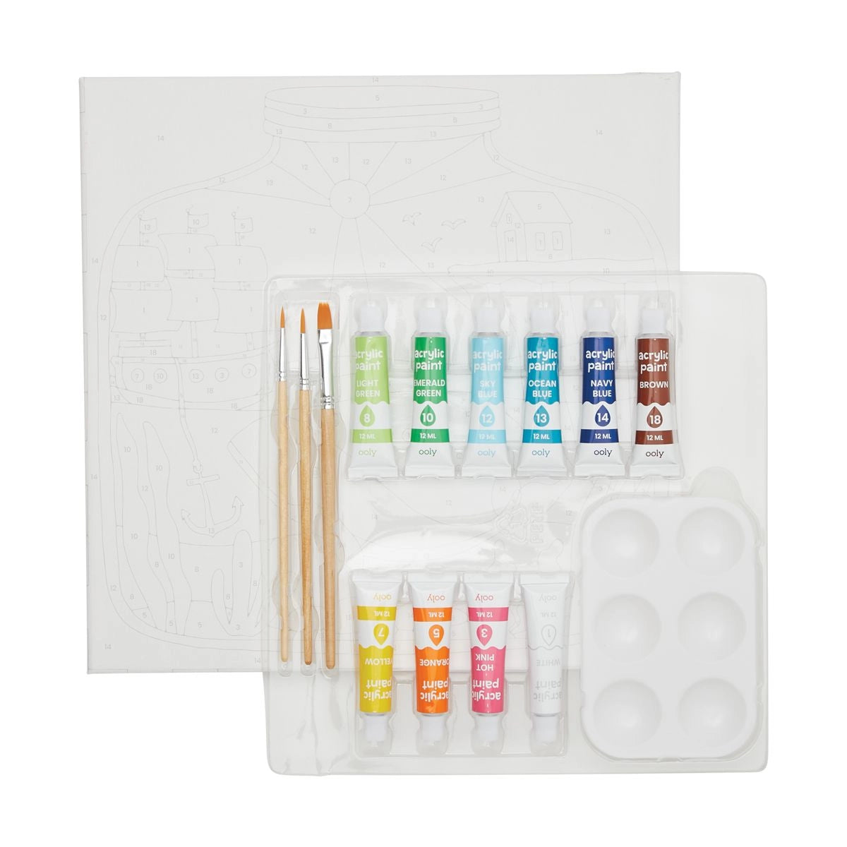 Colorific Canvas Paint By Number Kit | Tiny Treasures