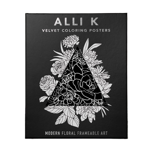 Velvet Coloring Posters: Modern Floral Frameable Wall Art.