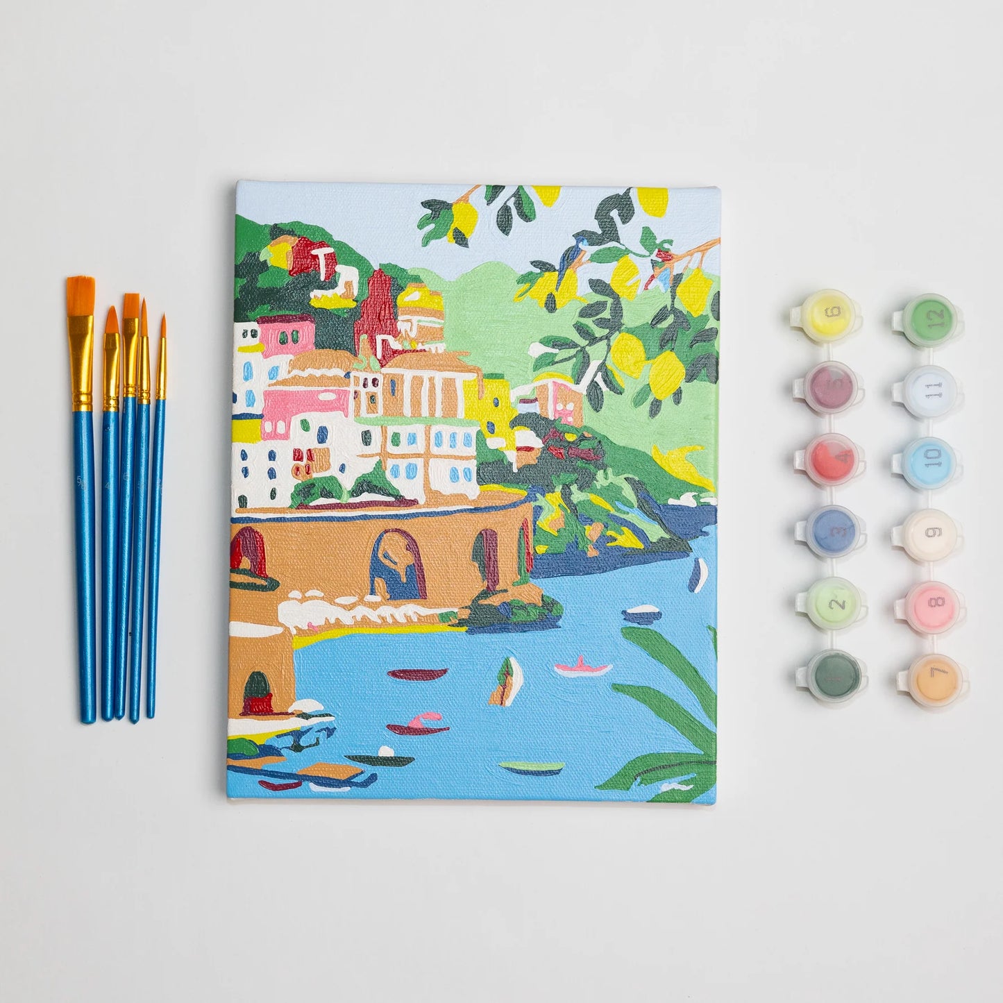 Mini Paint by Number Kit - Atrani Lemons