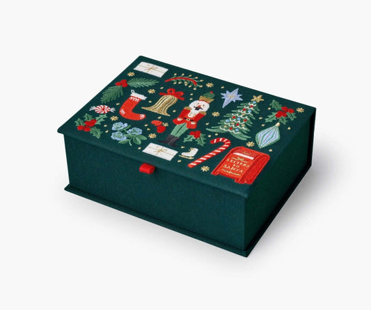 Holiday Embroidered Keepsake Box