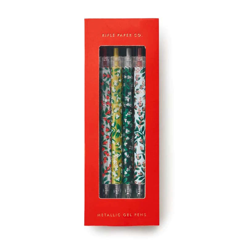 Mistletoe Metallic Gel Pens | Set of 4