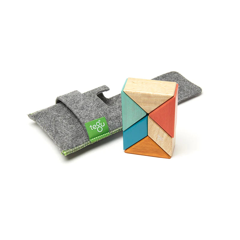 Pocket Pouch Prism | Magnetic Wooden Block Set