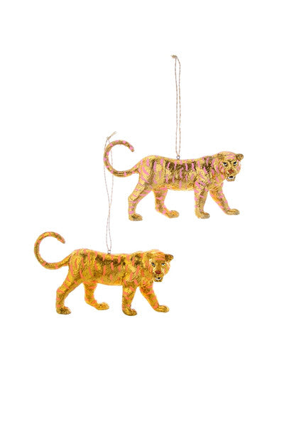 Gold Leaf Tiger Ornament