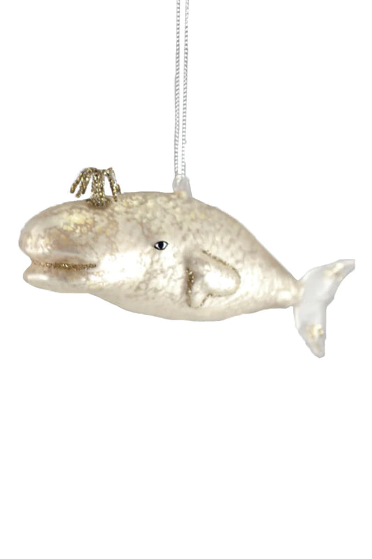 Pearl Victorian Whale Ornament