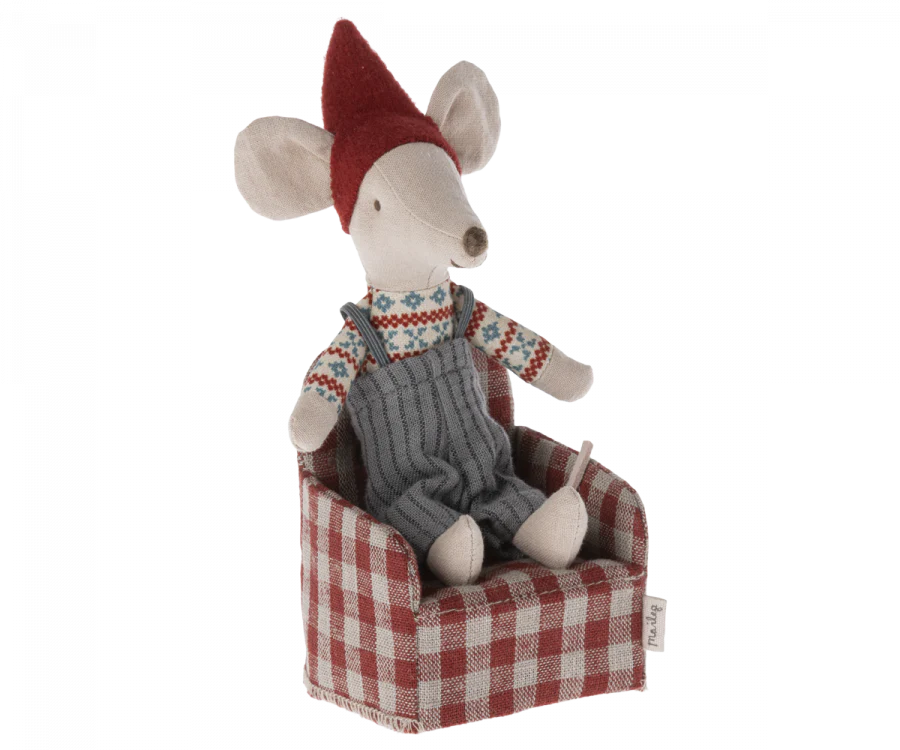 Mouse Chair | Red Plaid