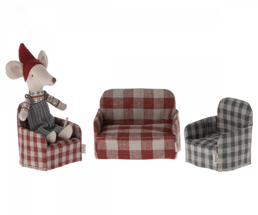 Mouse Chair | Red Plaid