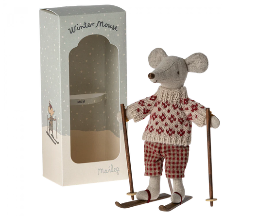 Mum Winter Mouse With Ski Set