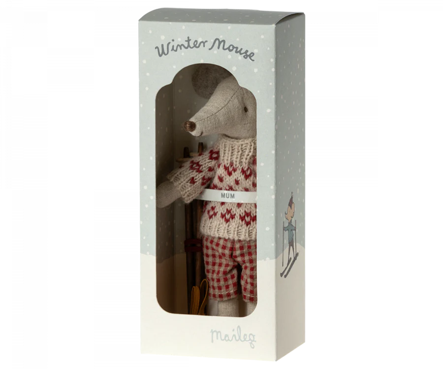 Mum Winter Mouse With Ski Set