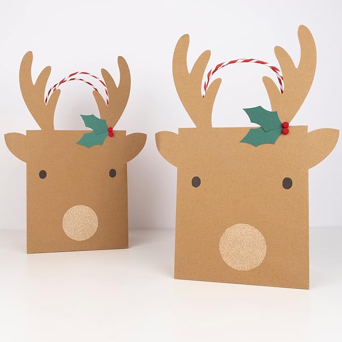 Reindeer Gift Bags | Set of 2