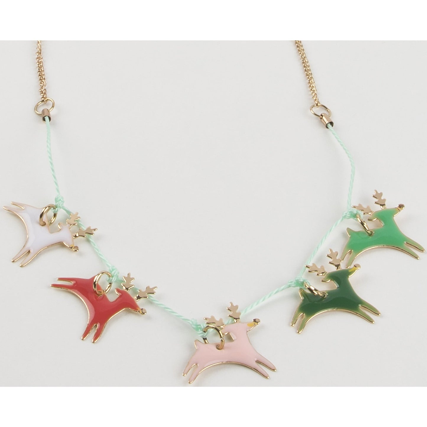 Reindeer Enamel Necklace