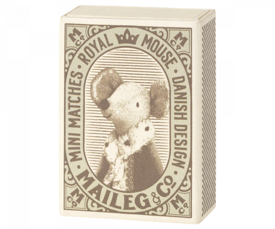 Sleepy/Wakey Baby Mouse in Matchbox | Blue