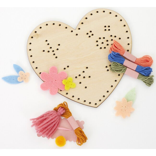 Wooden Heart Embroidery Kit