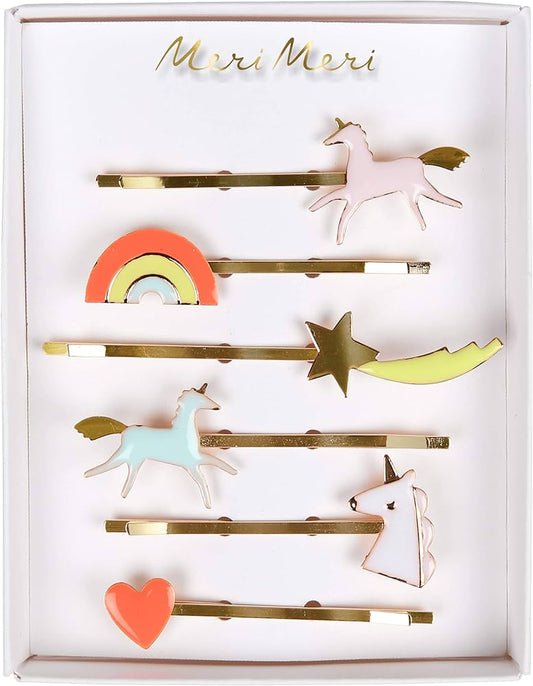 Unicorn Enamel Hair Clips