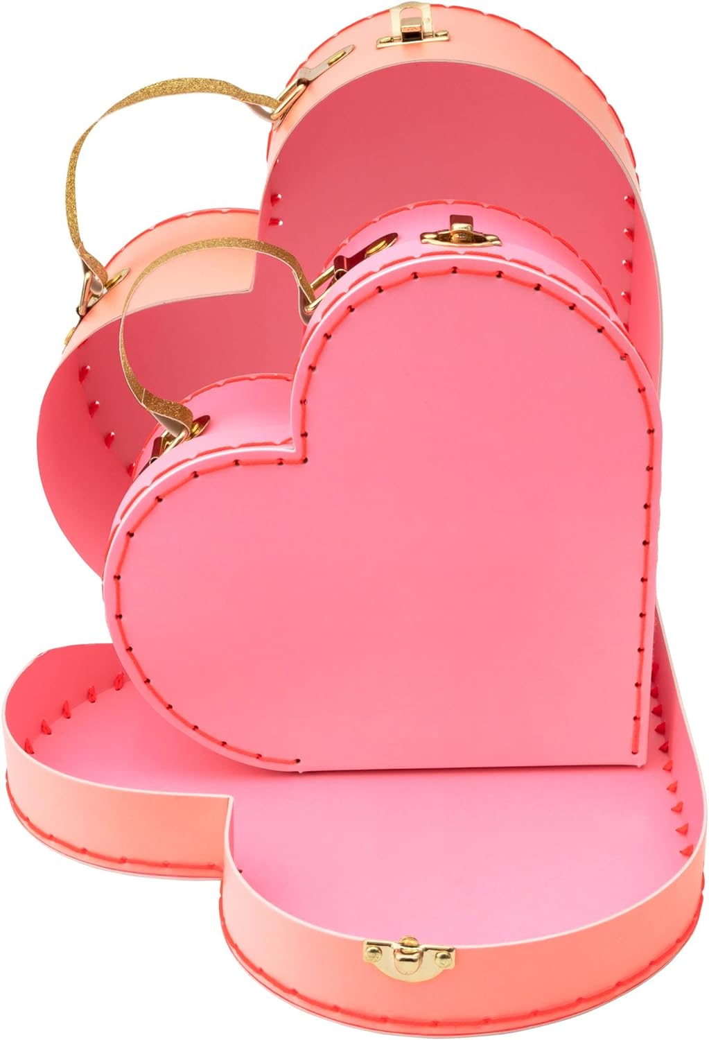 Heart Suitcases Set