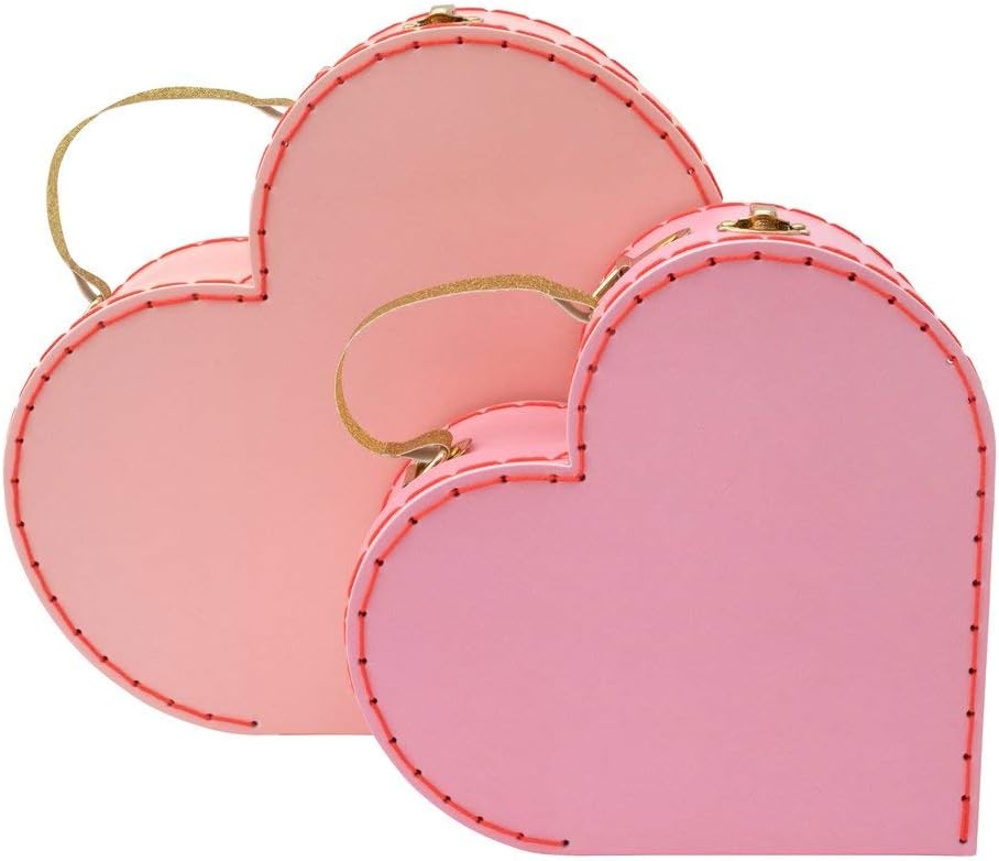 Heart Suitcases Set