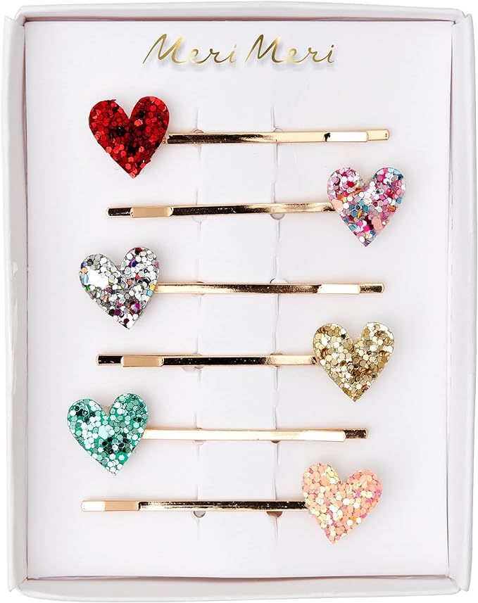 Valentine’s Glitter Heart Hair Slides