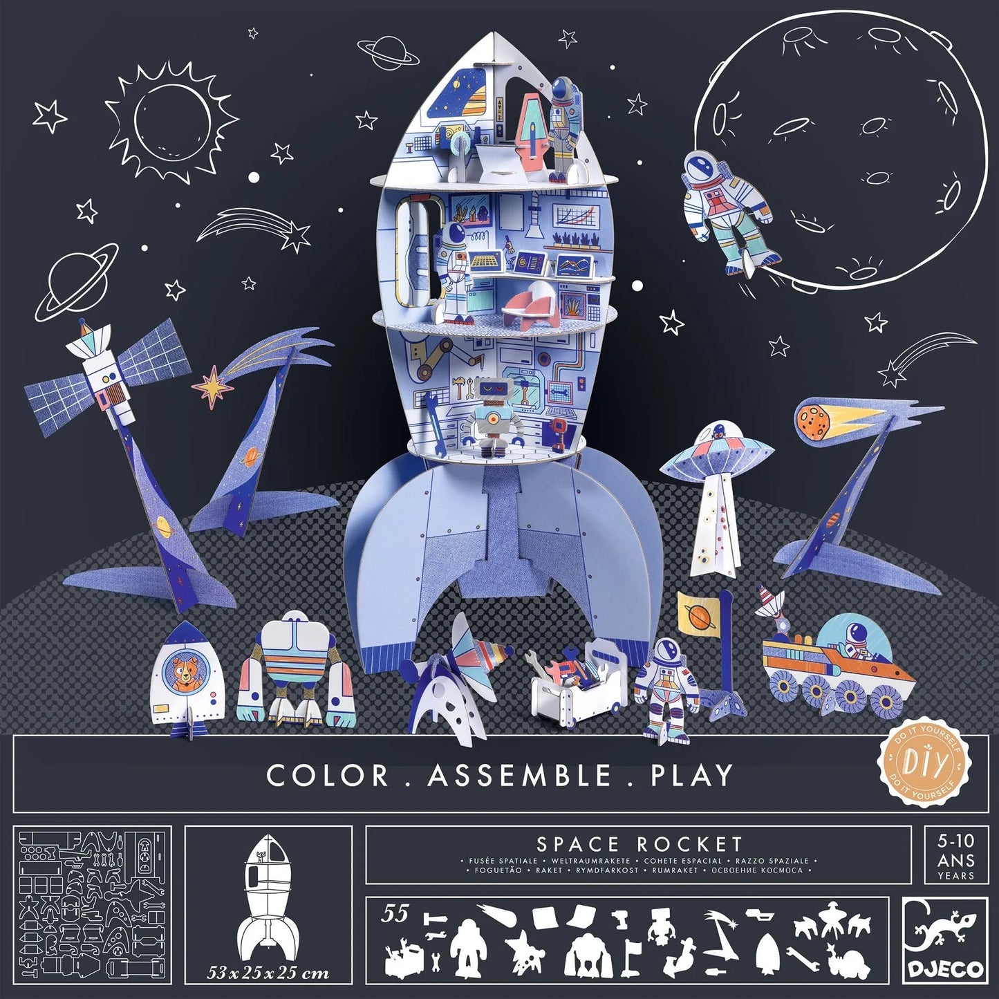 Color Assemble Play | Space Rocket