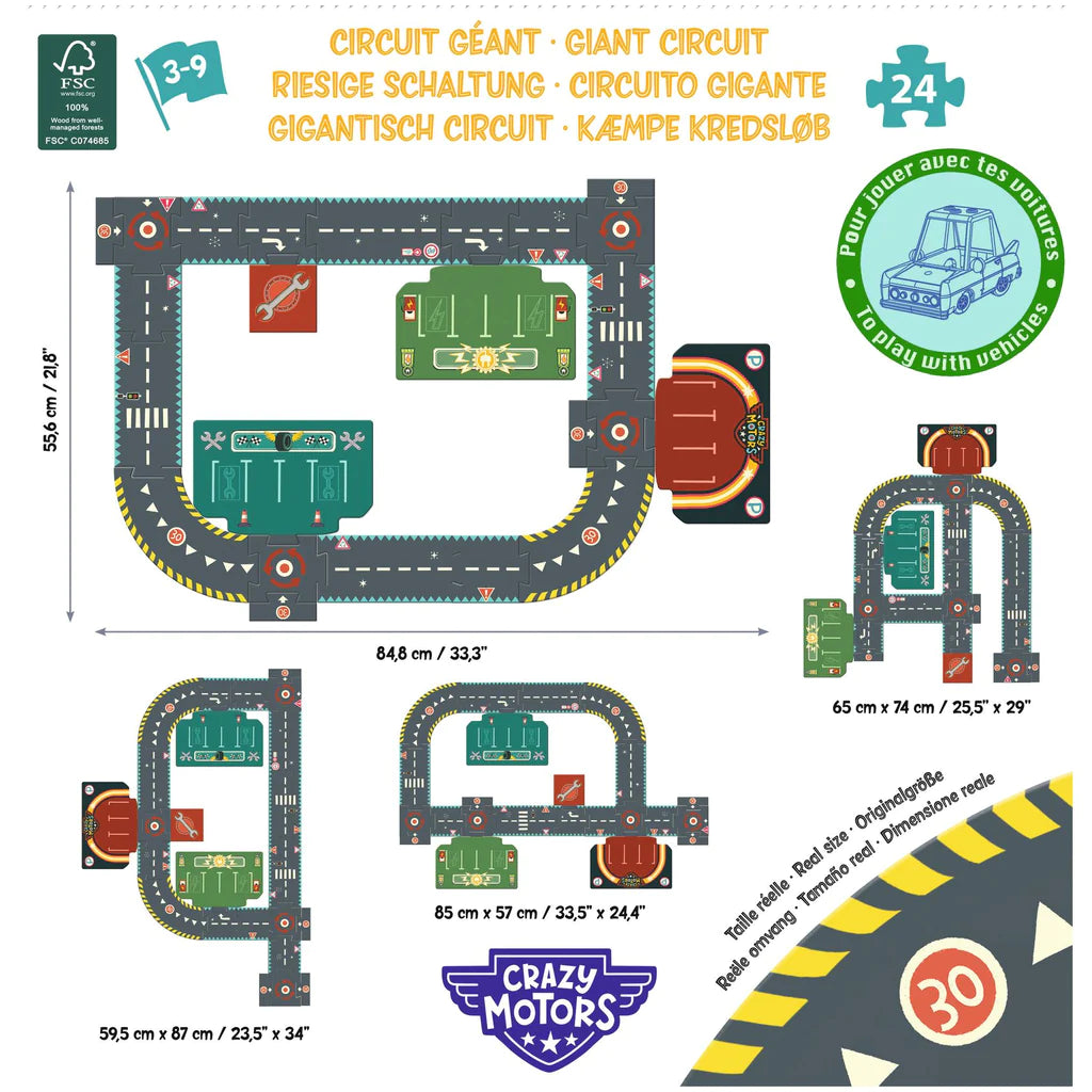 City Circuit | 24pc Giant Track & Puzzle